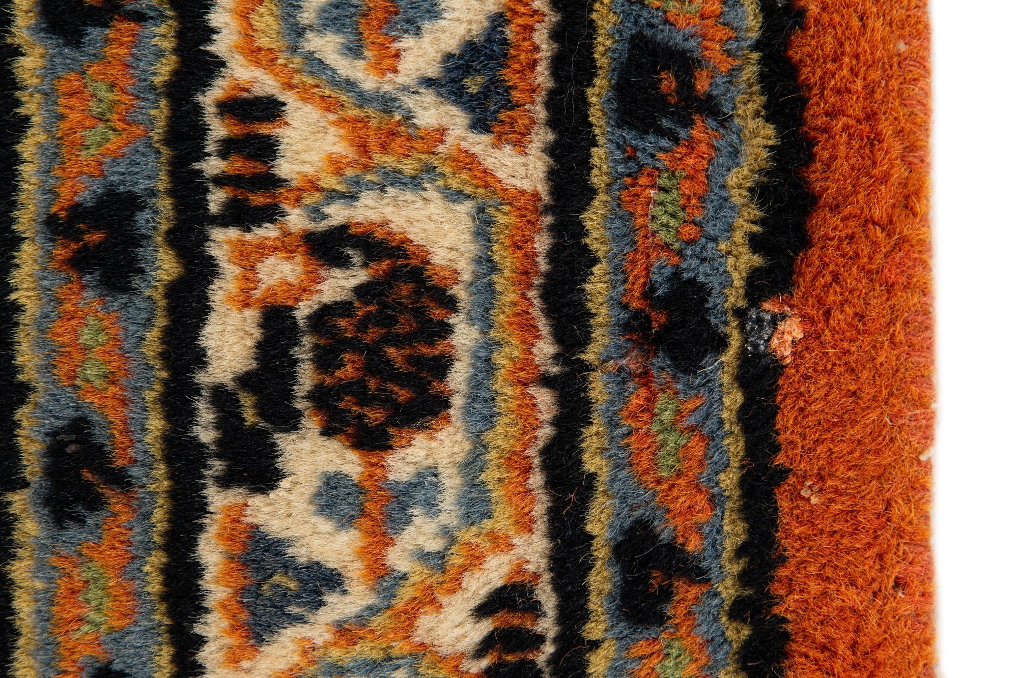 2' 4 x 4' 7 Hand Knotted Mir Wool Runner Rug