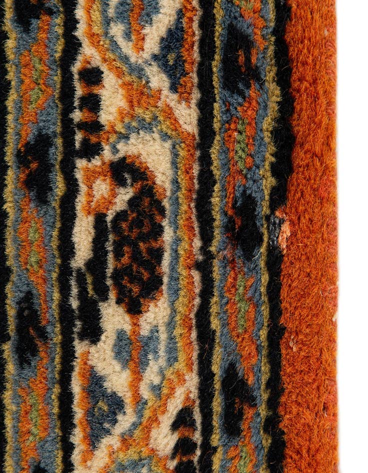 Detail image of 2' 4 x 4' 7  Hand Knotted Mir Wool Runner Rug