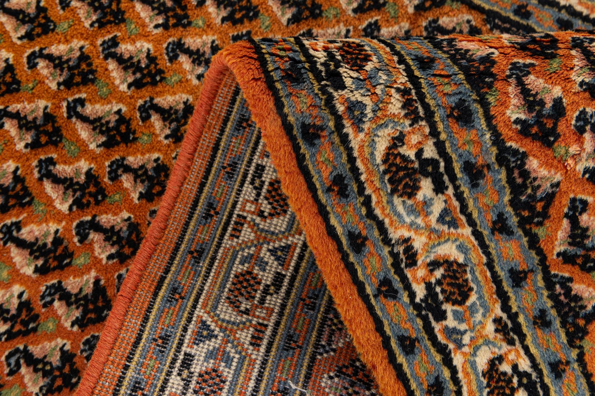 2' 4 x 4' 7 Hand Knotted Mir Wool Runner Rug