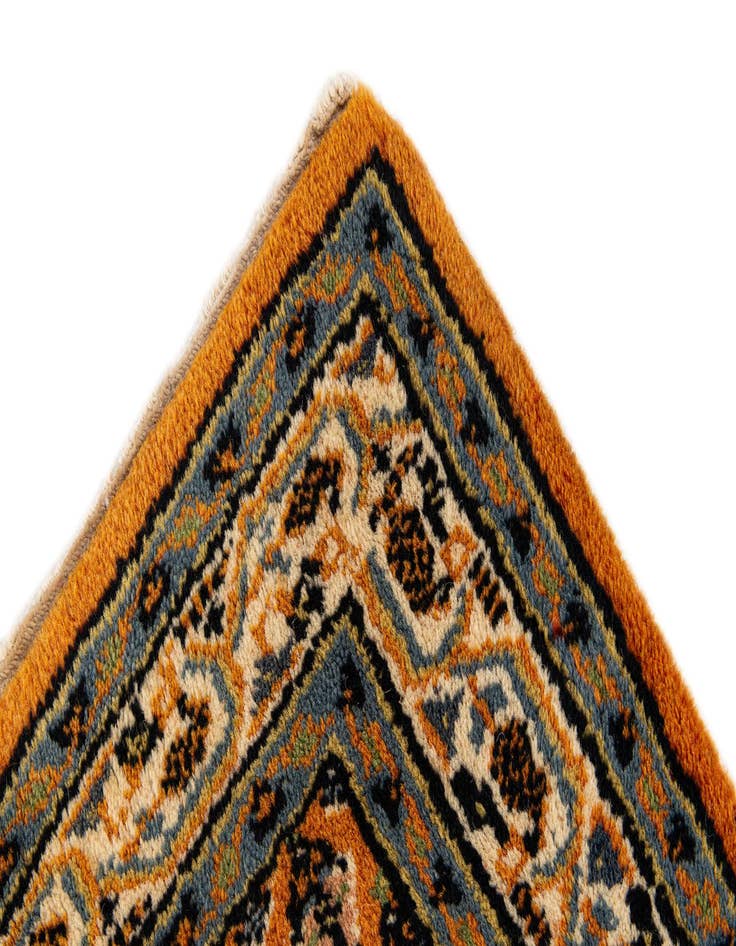 Detail image of 2' 4 x 4' 7  Hand Knotted Mir Wool Runner Rug