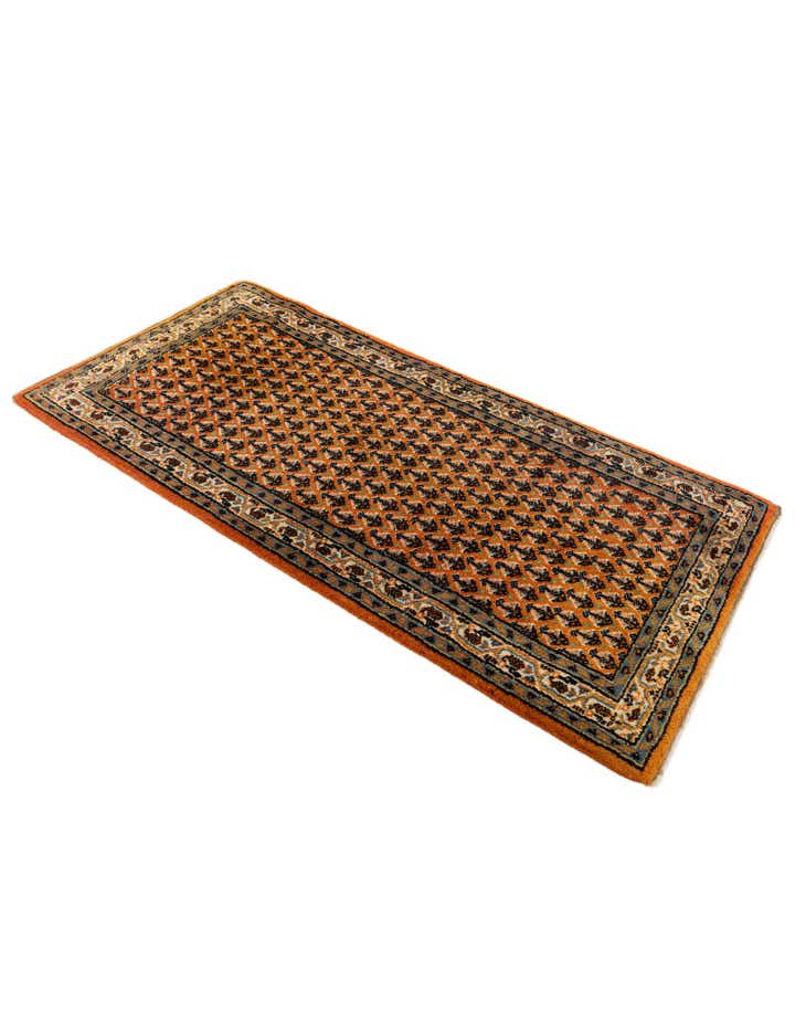 2' 4 x 4' 7 Hand Knotted Mir Wool Runner Rug