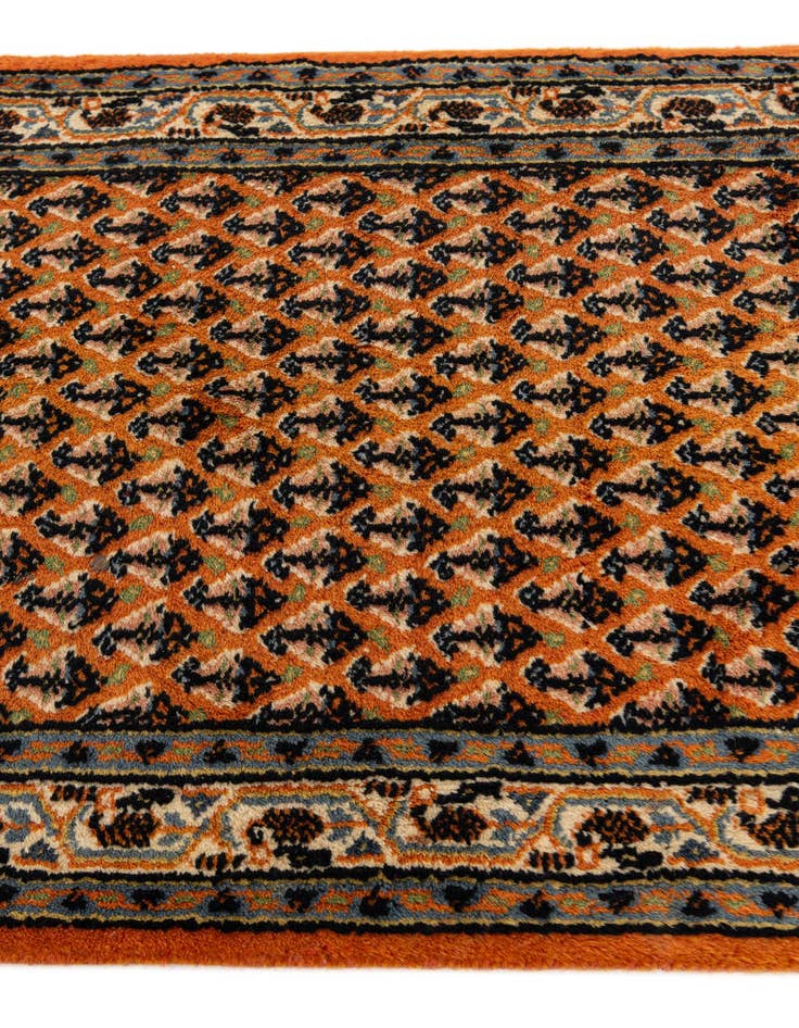 Detail image of 2' 4 x 4' 7  Hand Knotted Mir Wool Runner Rug