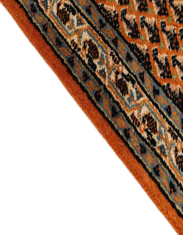 Detail image of 2' 4 x 4' 7  Hand Knotted Mir Wool Runner Rug
