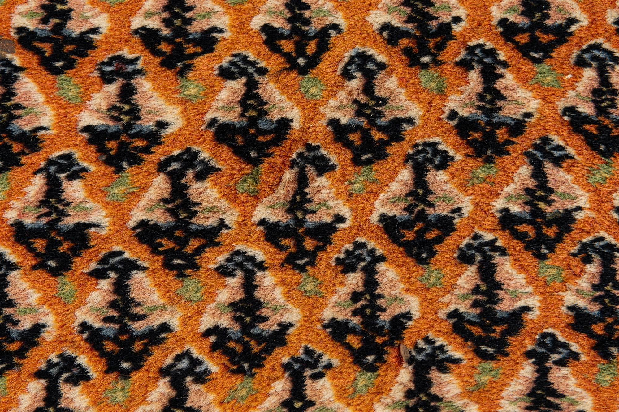 2' 4 x 4' 7 Hand Knotted Mir Wool Runner Rug