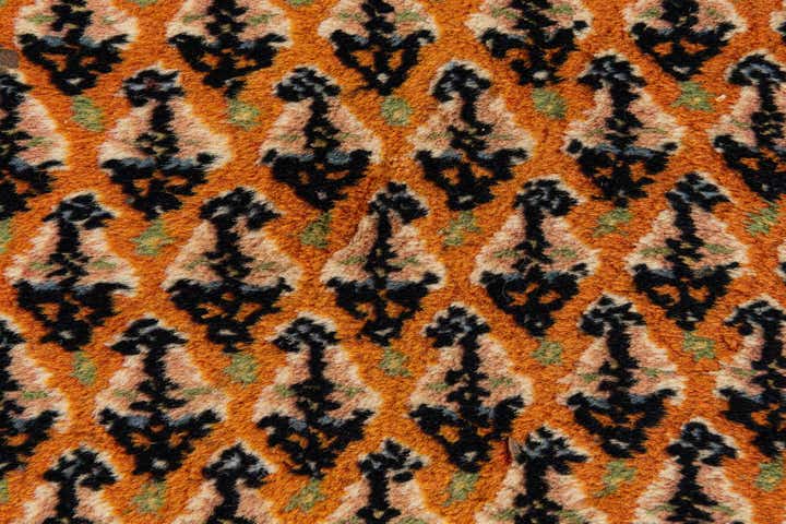 2' 4 x 4' 7 Hand Knotted Mir Wool Runner Rug