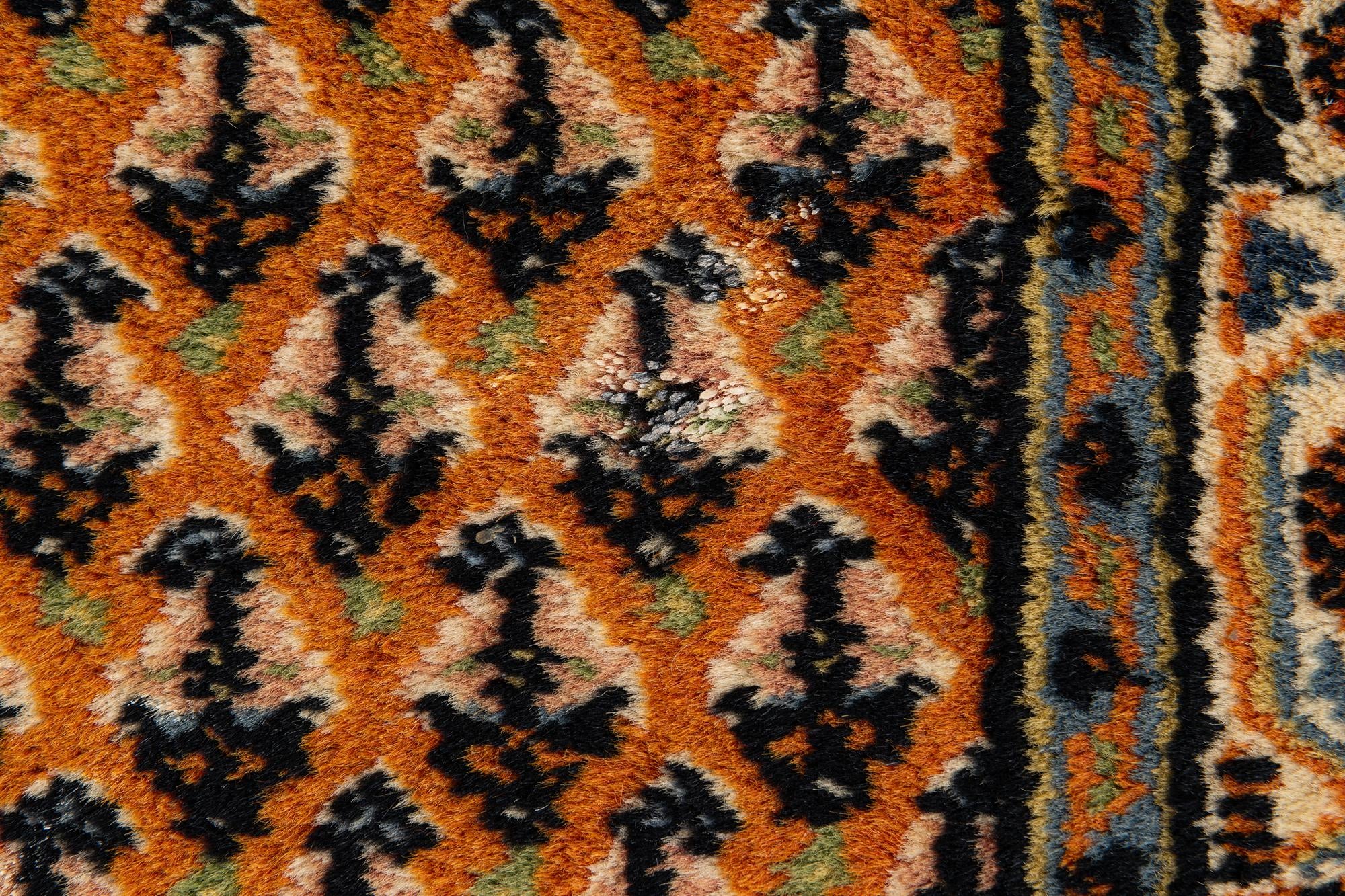 2' 4 x 4' 7 Hand Knotted Mir Wool Runner Rug