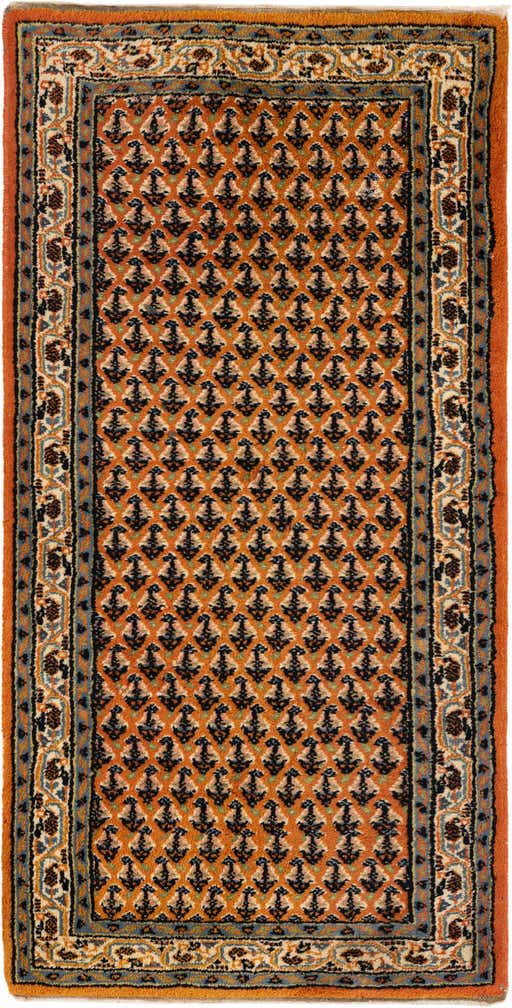 2' 4 x 4' 7 Hand Knotted Mir Wool Runner Rug