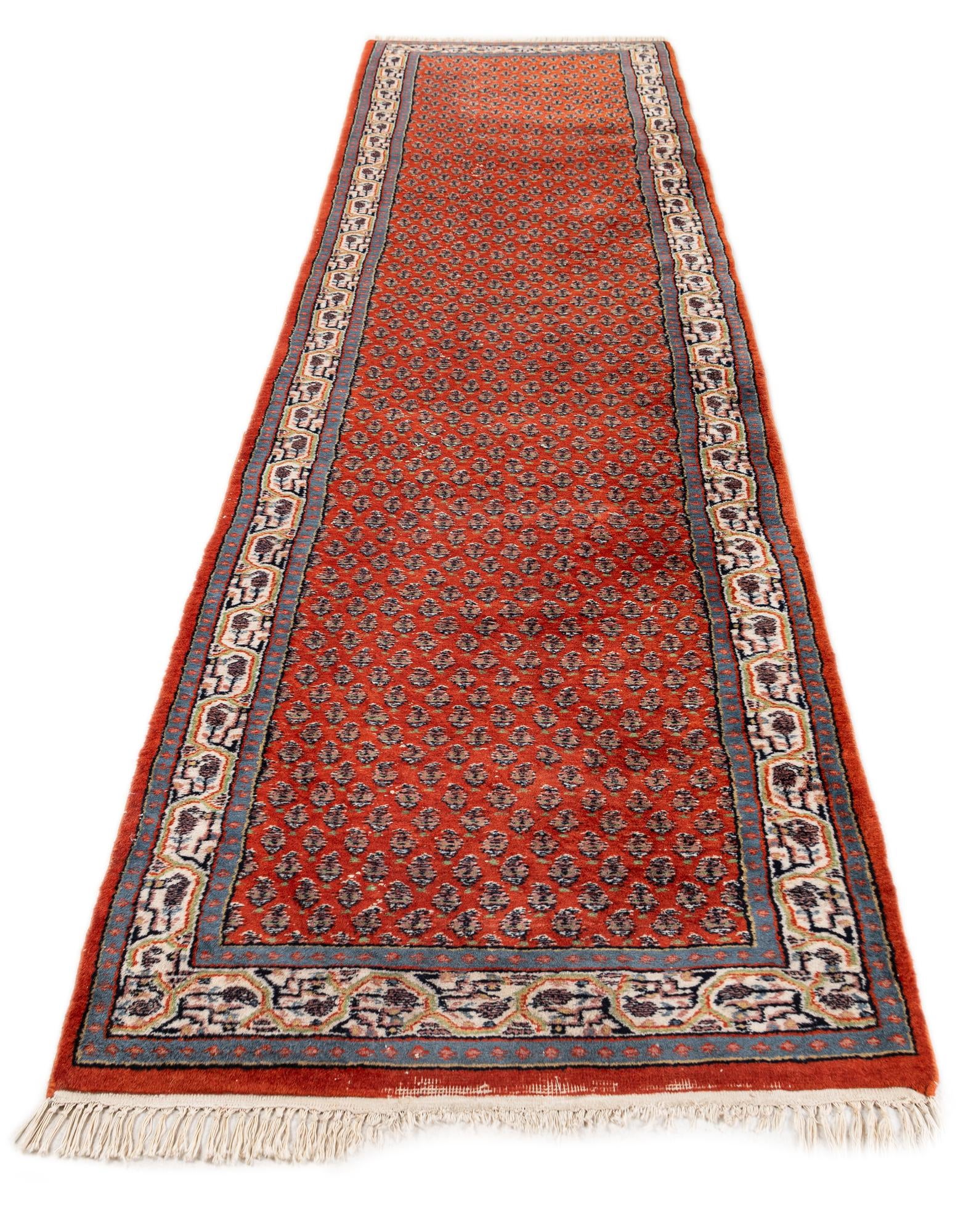 2' 8 x 11' 4 Hand Knotted Mir Wool Runner Rug