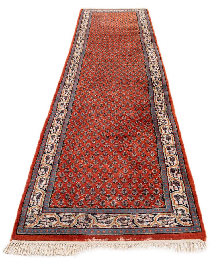 Detail image of 2' 8 x 11' 4 Hand Knotted Mir Wool Runner Rug