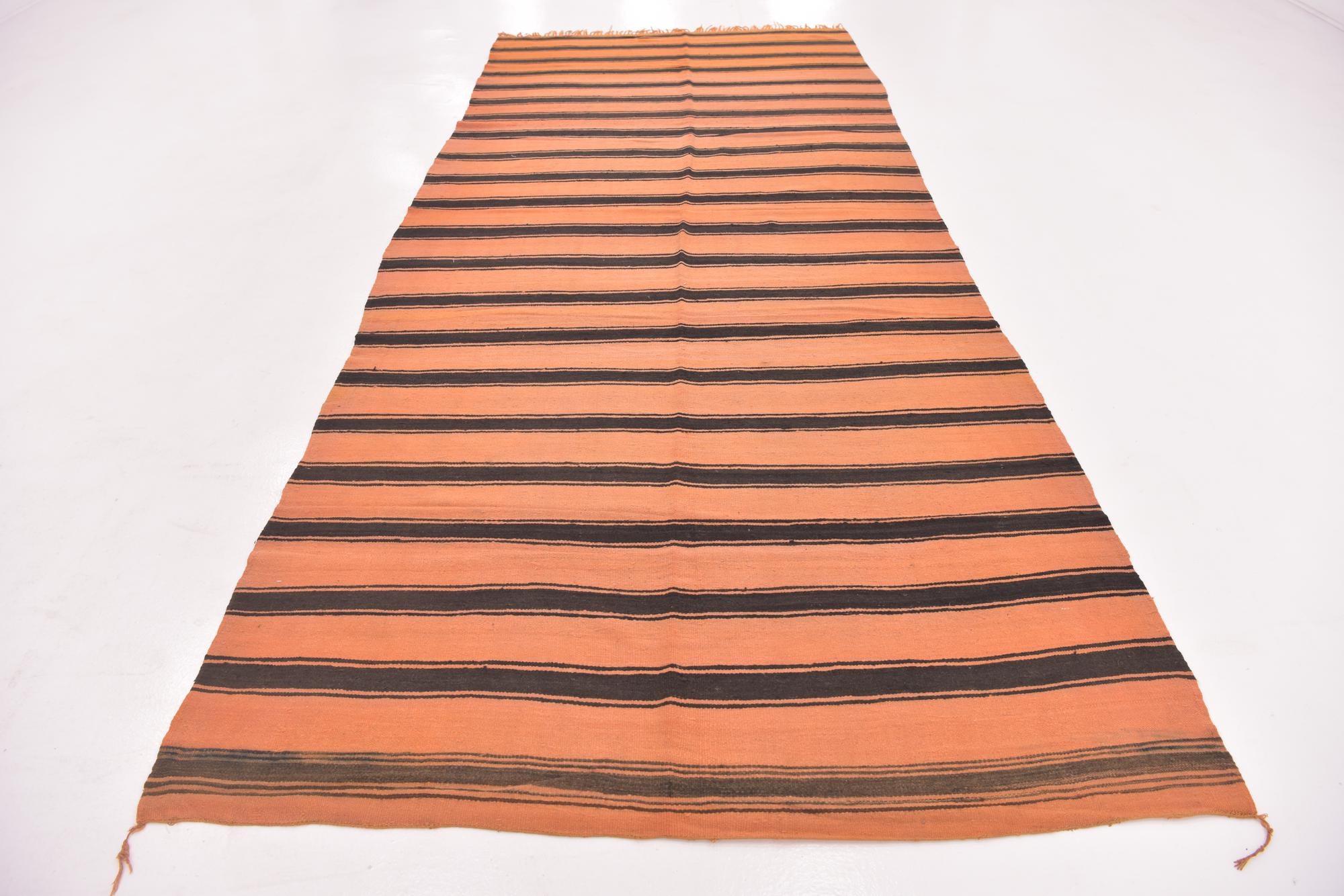 5' 8 x 13' Hand Knotted Moroccan Wool Runner Rug