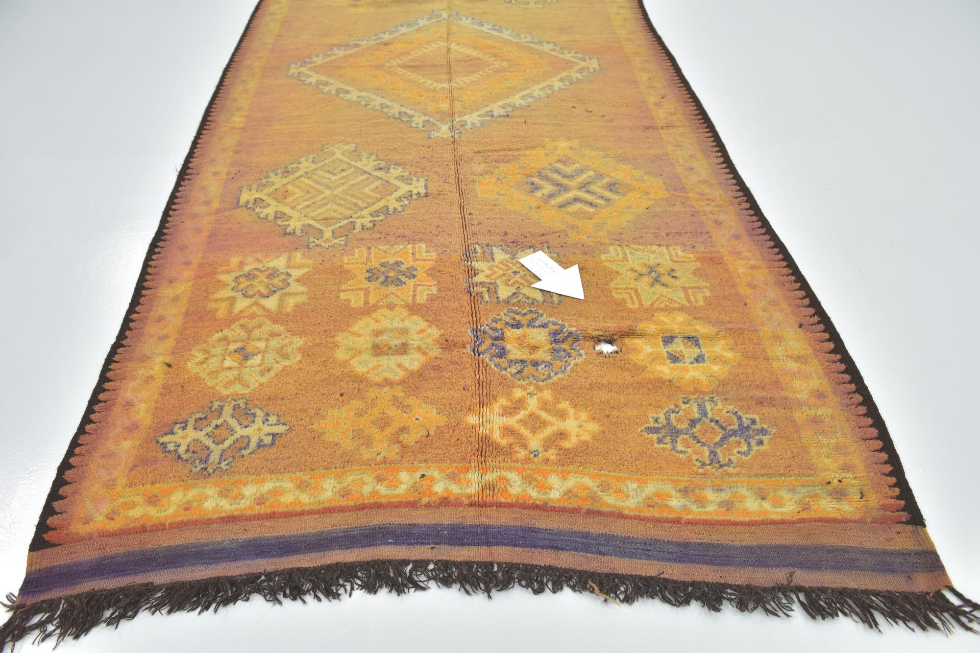 5' 10 x 15' Hand Knotted Moroccan Wool Runner Rug