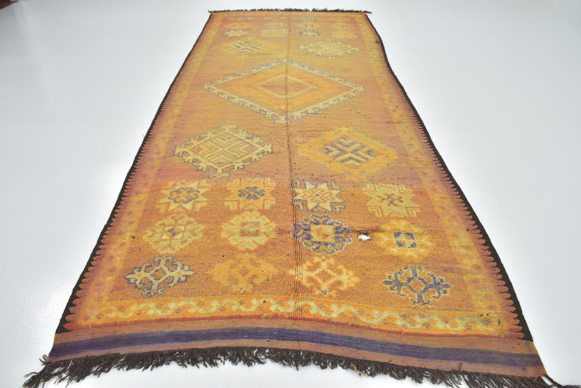 5' 10 x 15' Hand Knotted Moroccan Wool Runner Rug