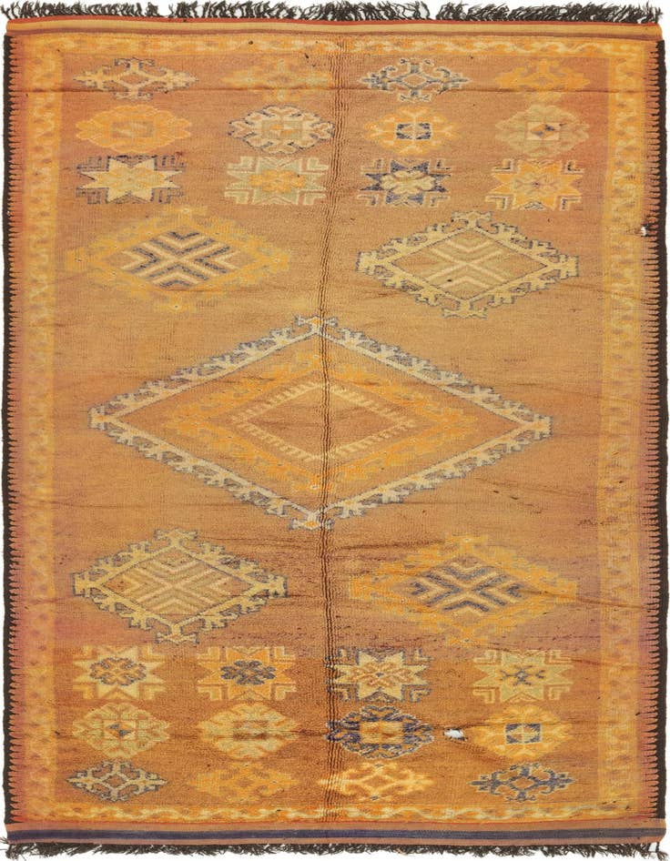 Detail image of 5' 10 x 15' Hand Knotted Moroccan Wool Runner Rug