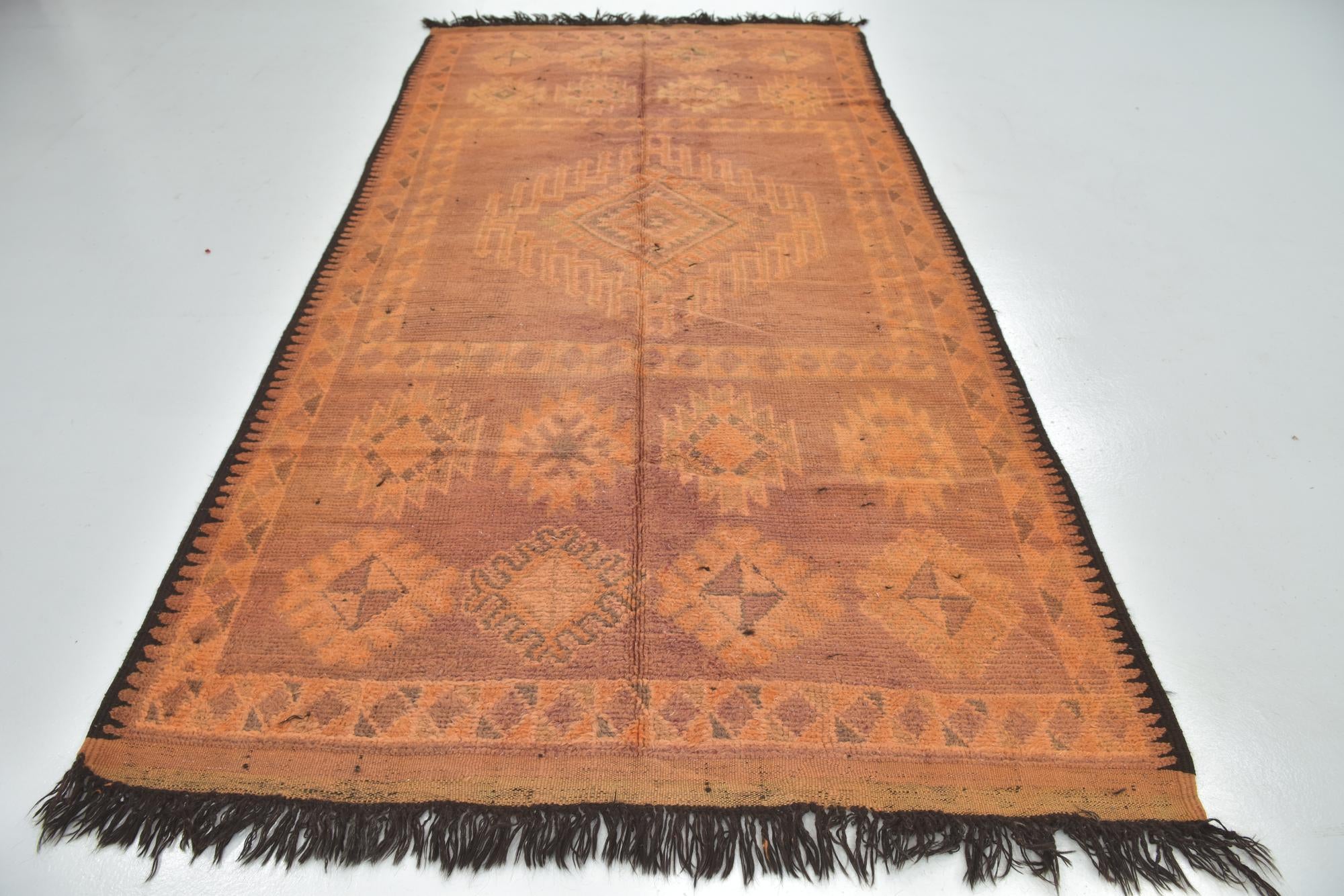 5' 7 x 10' 10 Hand Knotted Moroccan Wool Runner Rug