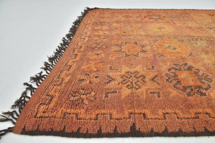 Detail image of 6' x 11' 2 Hand Knotted Moroccan Wool Runner Rug