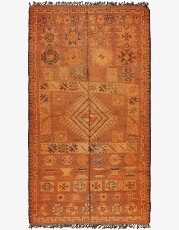6' x 11' 2 Hand Knotted Moroccan Wool Runner Rug