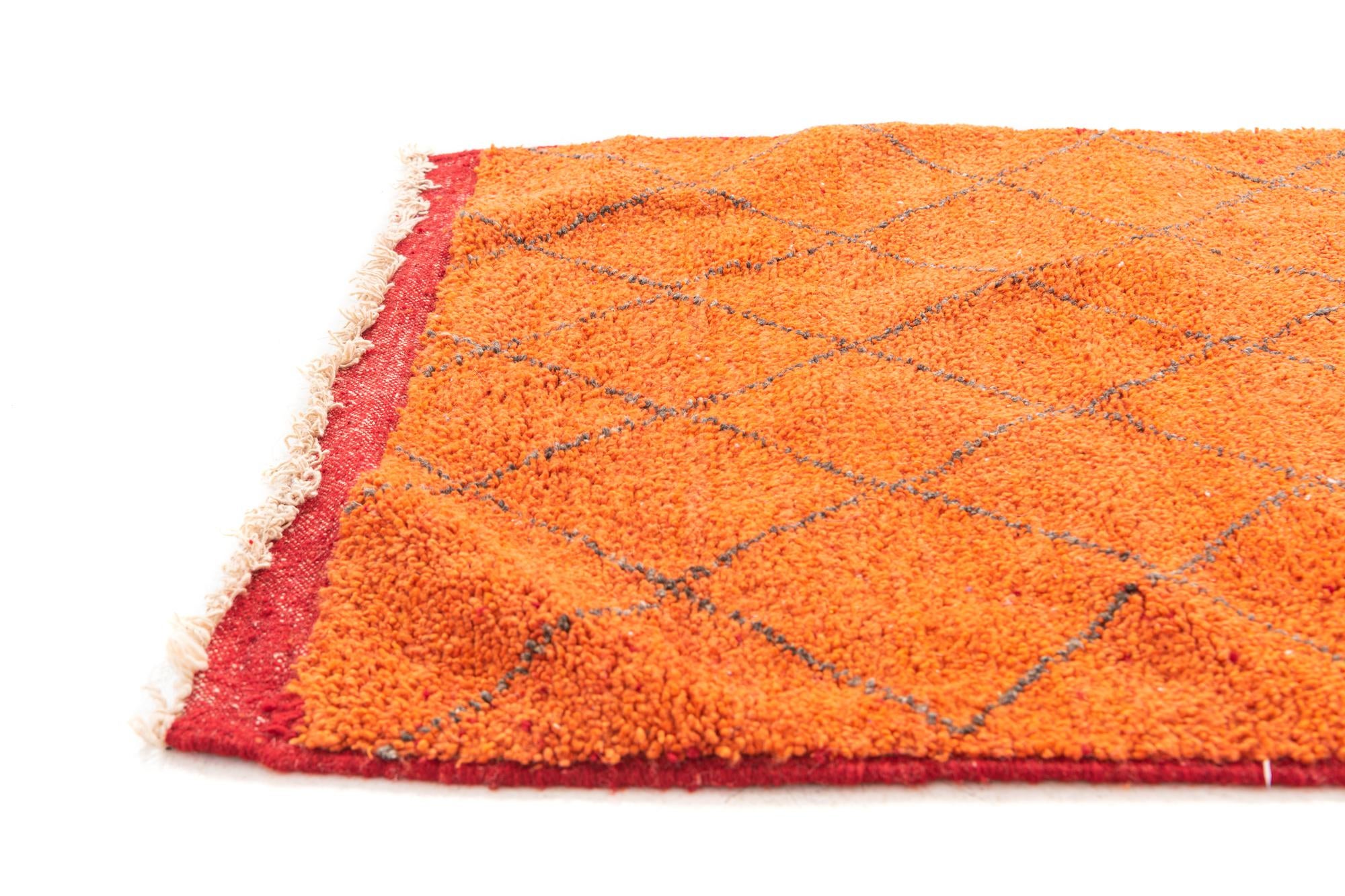 3' 5 x 9' 3 Hand Knotted Moroccan Wool Runner Rug