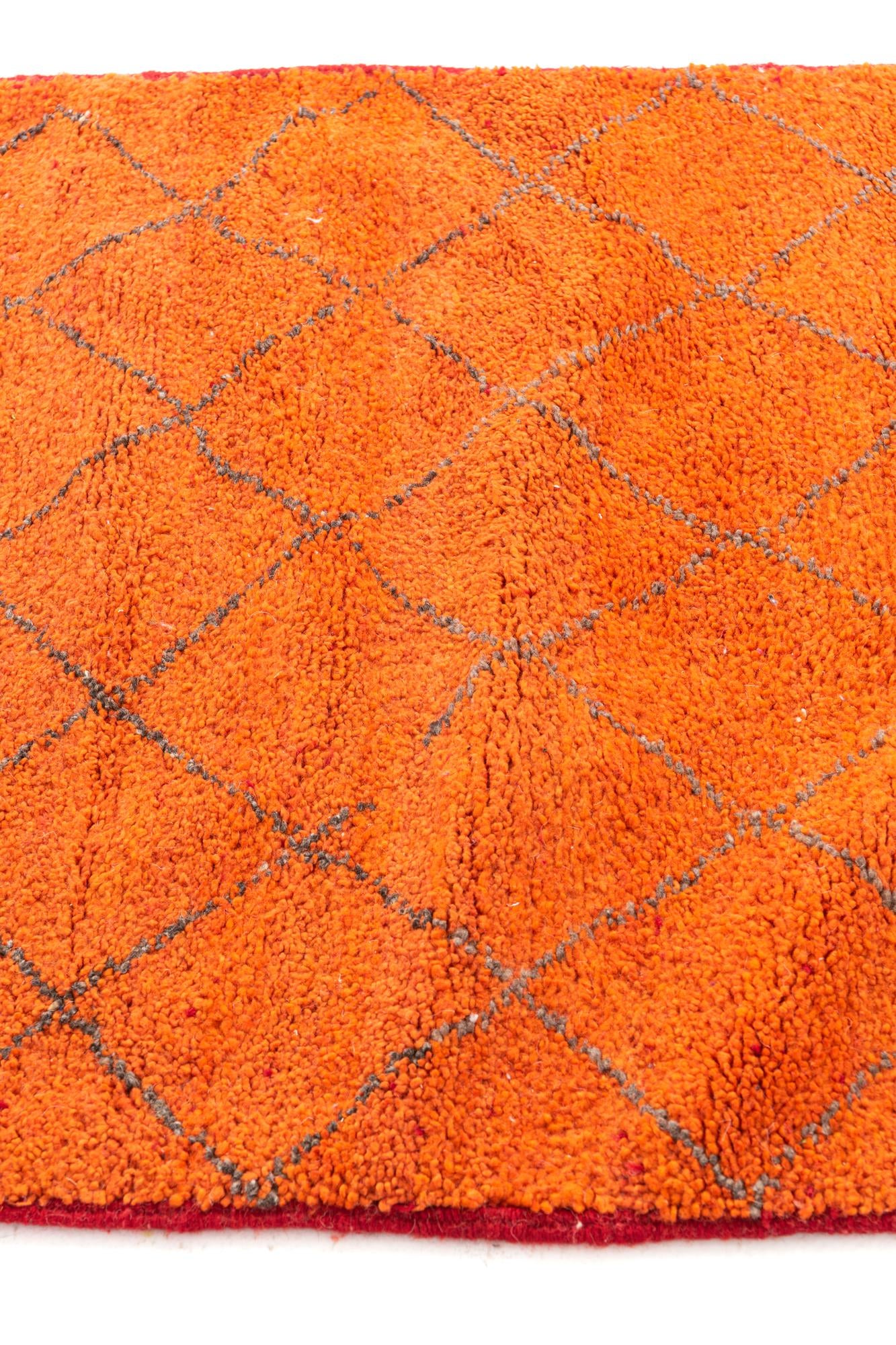3' 5 x 9' 3 Hand Knotted Moroccan Wool Runner Rug