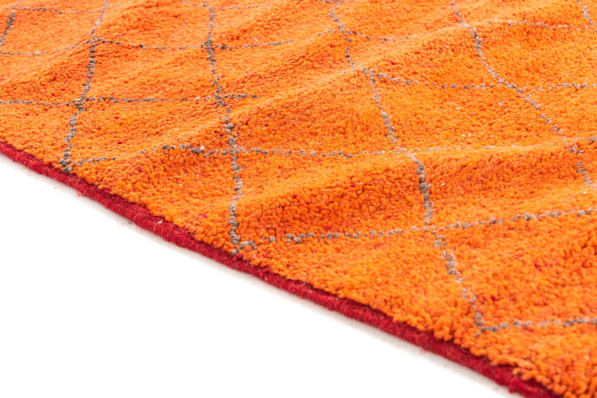 3' 5 x 9' 3 Hand Knotted Moroccan Wool Runner Rug