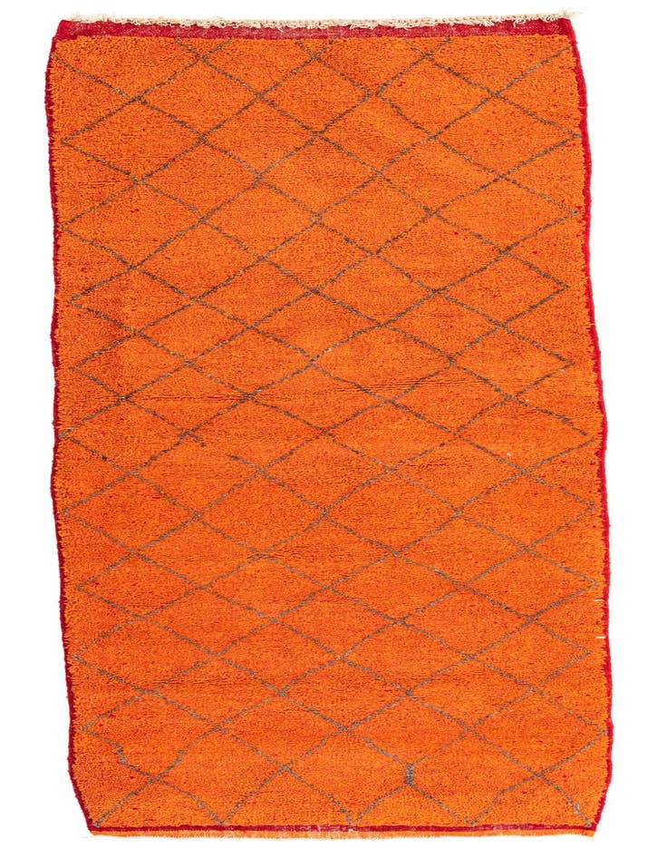 Detail image of 3' 5 x 9' 3 Hand Knotted Moroccan Wool Runner Rug