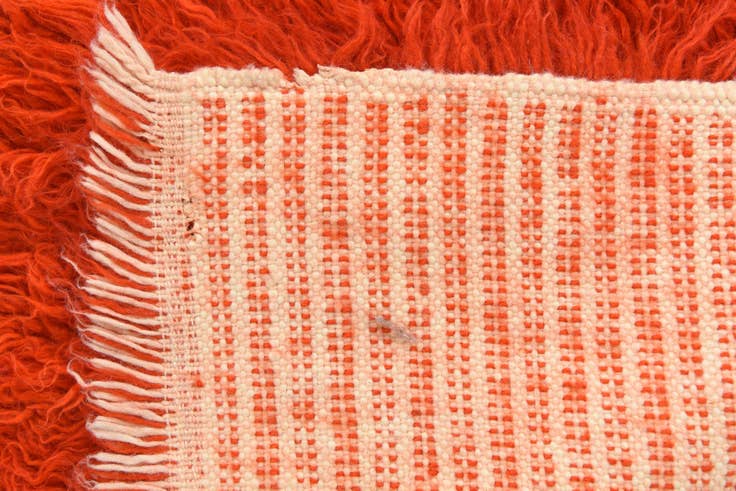 Detail image of 2' 6 x 4' Hand Knotted Moroccan Wool Runner Rug