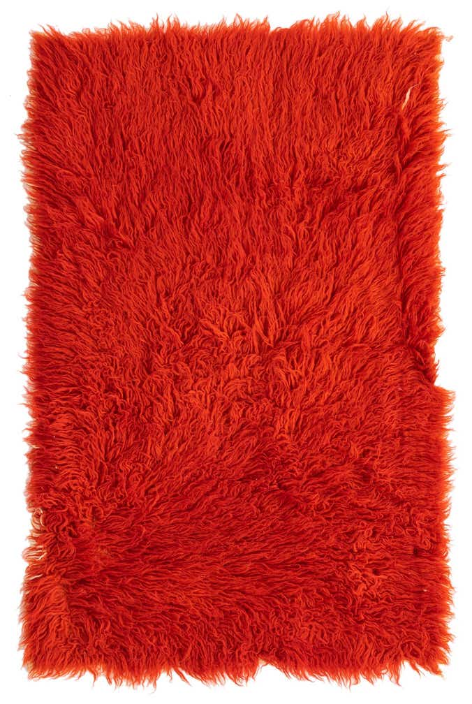 2' 6 x 4' Hand Knotted Moroccan Wool Runner Rug