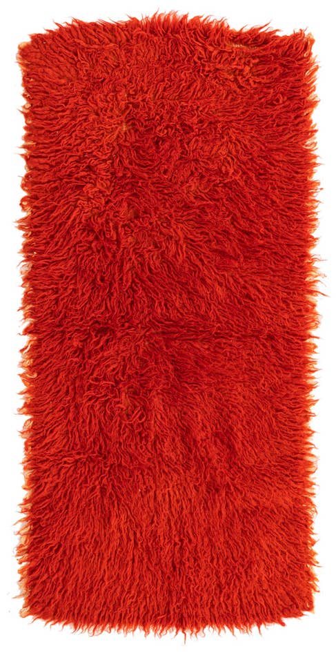 Detail image of 2' 5 x 5' 2 Hand Knotted Moroccan Wool Runner Rug