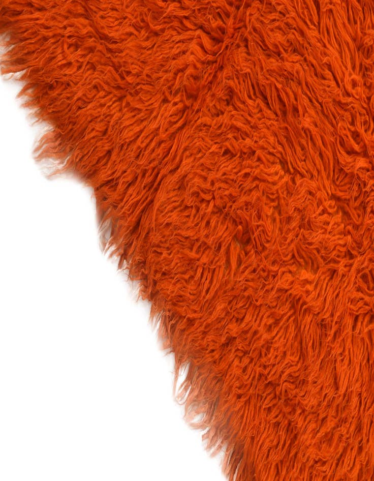 Detail image of 2' 4 x 4' 5  Hand Knotted Moroccan Wool Runner Rug