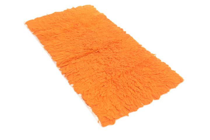 2' 4 x 4' 4 Hand Knotted Moroccan Wool Runner Rug