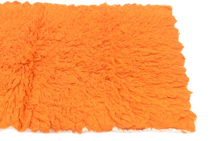 Detail image of 2' 4 x 4' 4 Hand Knotted Moroccan Wool Runner Rug