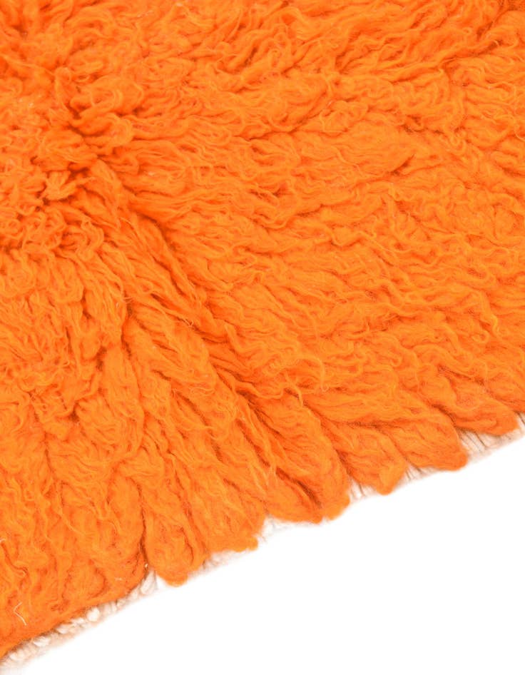 Detail image of 2' 4 x 4' 4  Hand Knotted Moroccan Wool Runner Rug