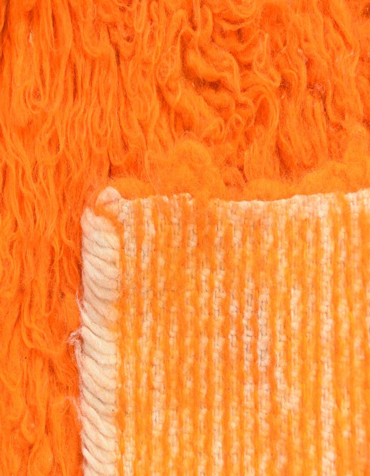 Detail image of 2' 4 x 4' 4  Hand Knotted Moroccan Wool Runner Rug