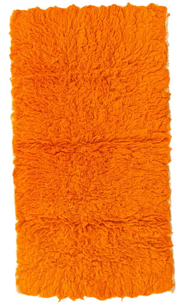 2' 4 x 4' 4 Hand Knotted Moroccan Wool Runner Rug