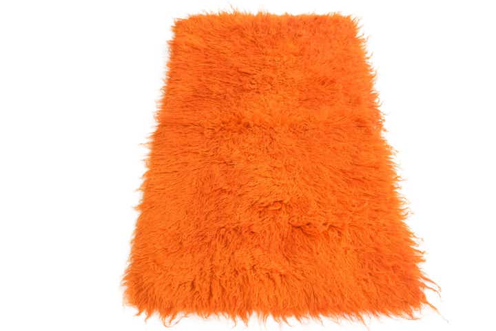 2' 4 x 4' 4 Hand Knotted Moroccan Wool Runner Rug