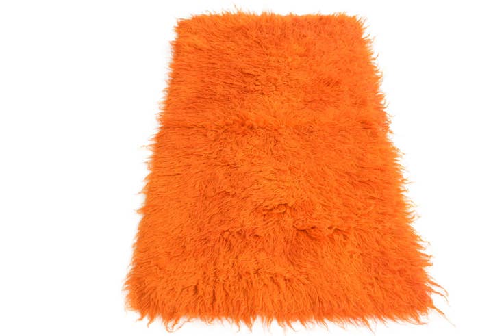 Detail image of 2' 4 x 4' 4 Hand Knotted Moroccan Wool Runner Rug