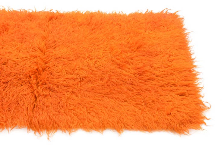 Detail image of 2' 4 x 4' 4 Hand Knotted Moroccan Wool Runner Rug