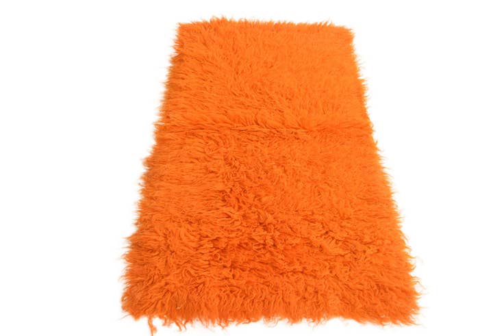 Detail image of 2' 4 x 4' 7 Hand Knotted Moroccan Wool Runner Rug