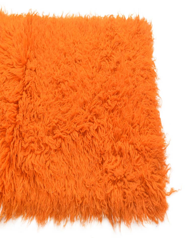 Detail image of 2' 4 x 4' 7 Hand Knotted Moroccan Wool Runner Rug