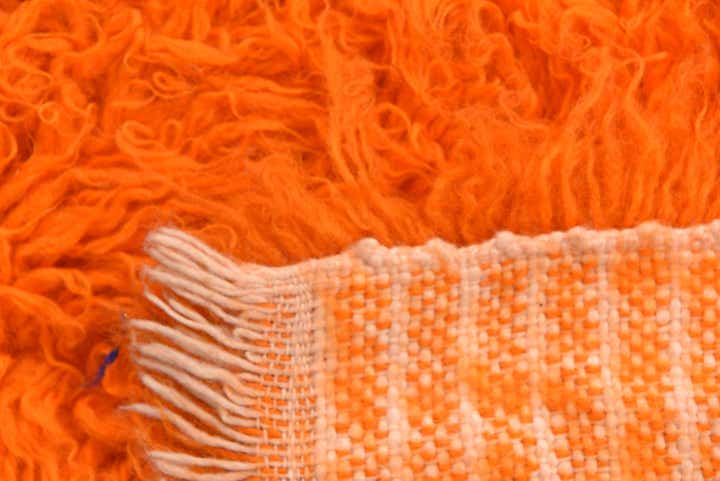 2' 4 x 4' 7 Hand Knotted Moroccan Wool Runner Rug