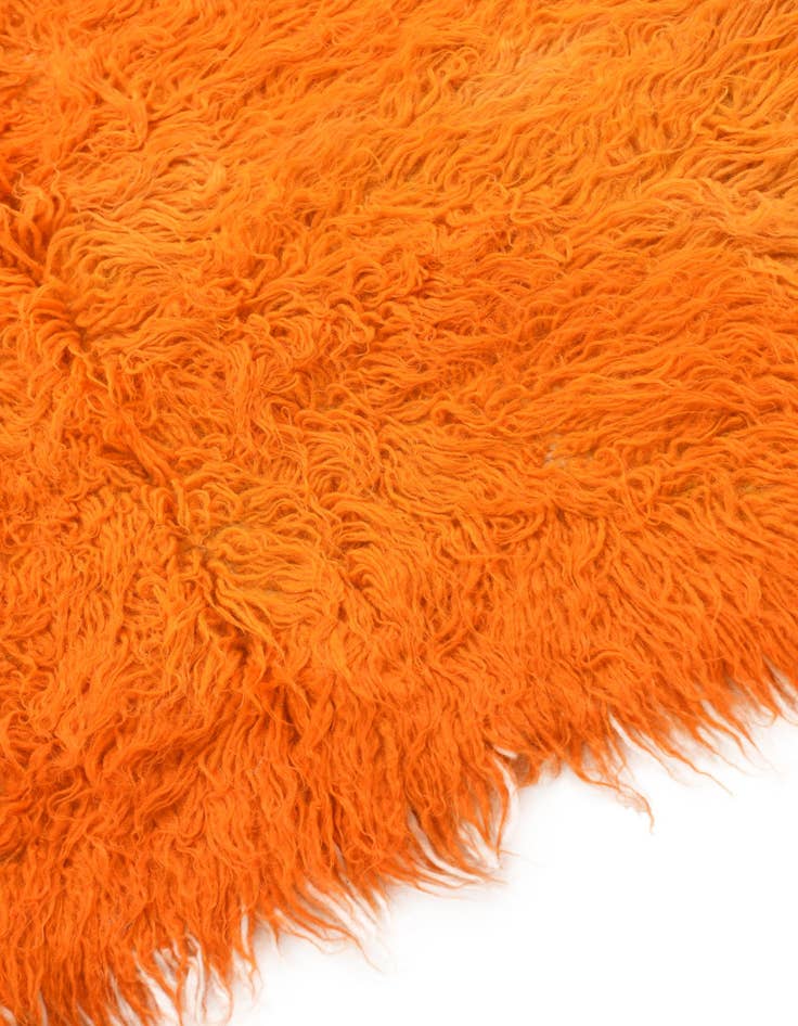 Detail image of 2' 4 x 4' 7 Hand Knotted Moroccan Wool Runner Rug