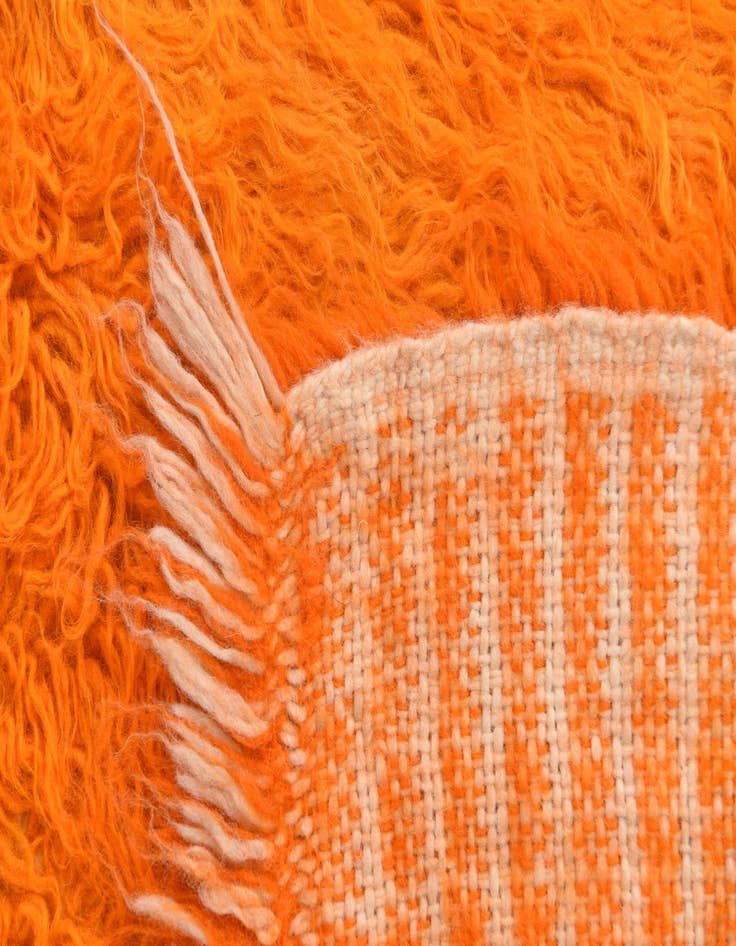 Detail image of 2' 4 x 4' 7  Hand Knotted Moroccan Wool Runner Rug