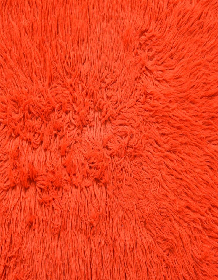 Detail image of 2' 4 x 4' 9 Hand Knotted Moroccan Wool Runner Rug