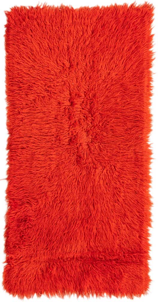 2' 4 x 4' 9 Hand Knotted Moroccan Wool Runner Rug