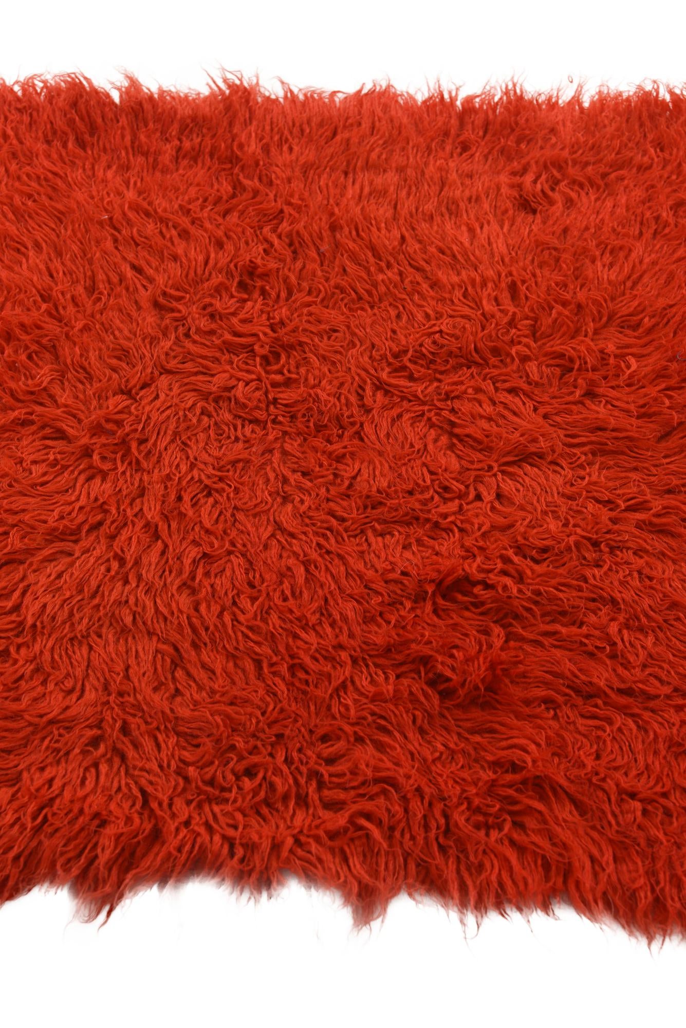 2' 4 x 4' 9 Hand Knotted Moroccan Wool Runner Rug