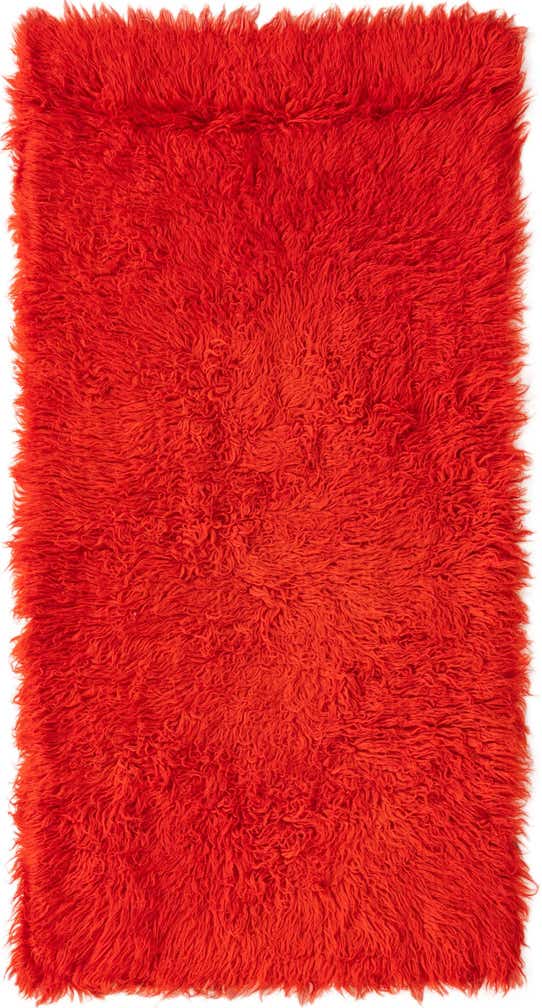 2' 4 x 4' 9 Hand Knotted Moroccan Wool Runner Rug