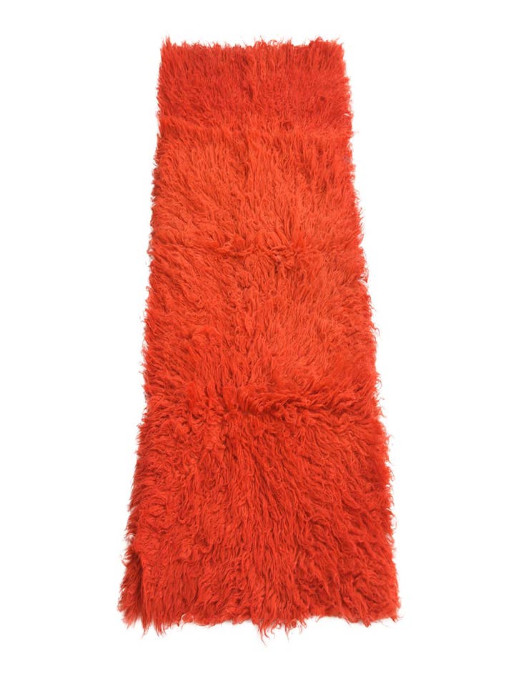 Detail image of 2' x 4'  Hand Knotted Moroccan Wool Runner Rug