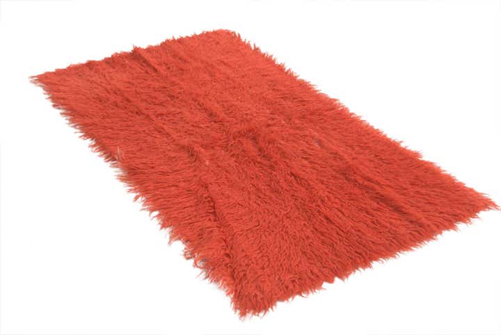 2' 4 x 4' 5 Hand Knotted Moroccan Wool Runner Rug