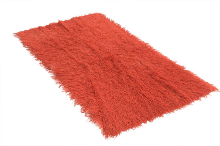Detail image of 2' 4 x 4' 5 Hand Knotted Moroccan Wool Runner Rug