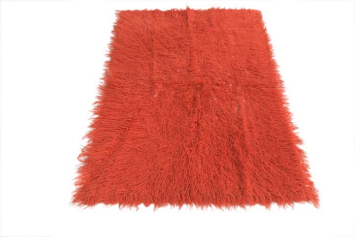 2' 4 x 4' 5 Hand Knotted Moroccan Wool Runner Rug