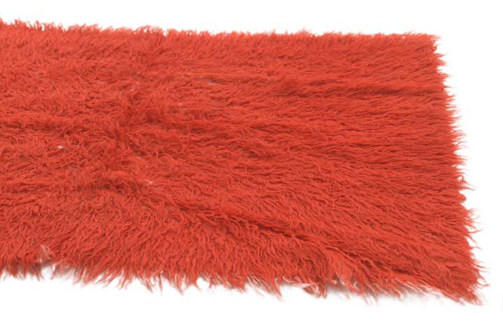 2' 4 x 4' 5 Hand Knotted Moroccan Wool Runner Rug